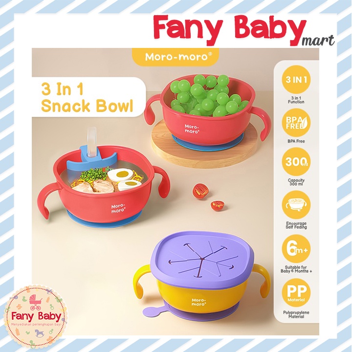 MORO-MORO 3 IN 1 SNACK BOWL / MSB-2231