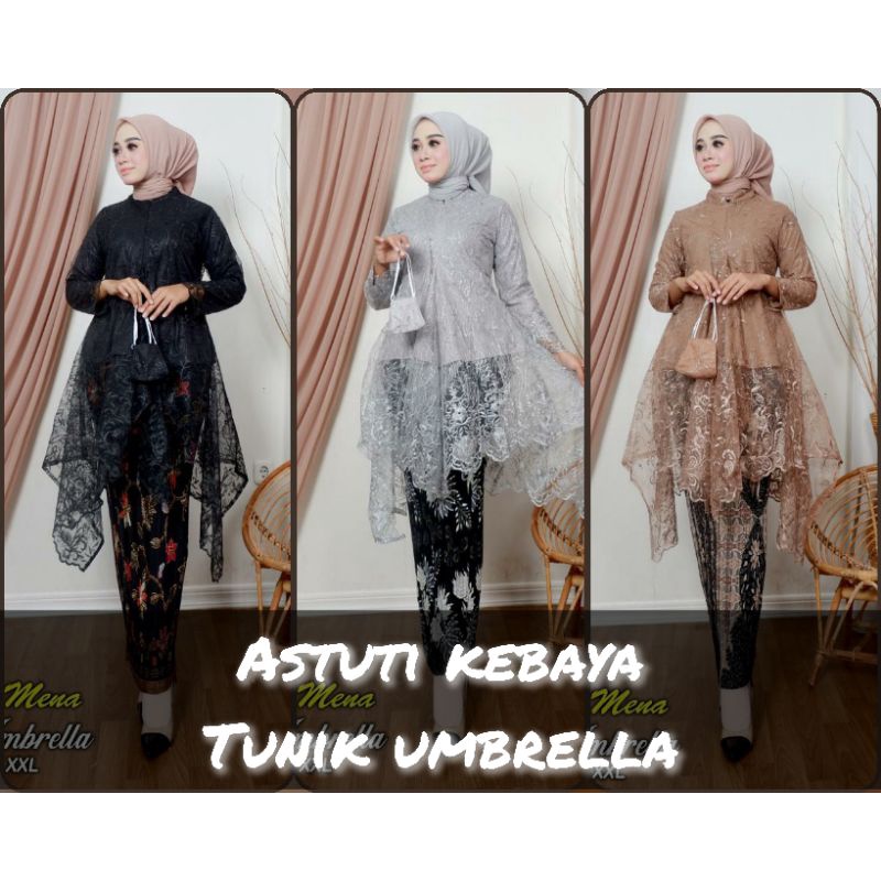 Kebaya Pesta Modern Tunik Busui Umbrella Fery Mena / Kebaya Wisuda / Kebaya Tunik Busui Modern / Keb