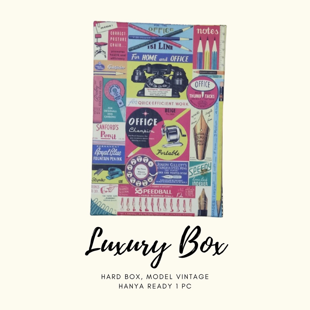 

Kotak Kado / Gift Box / Hard Box Luxury Office Vintage Ukuran 21x14x4 cm