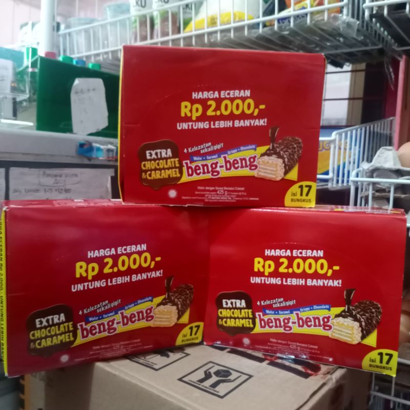 

BENG BENG WAFER CARAMEL COKLAT isi 17pcs