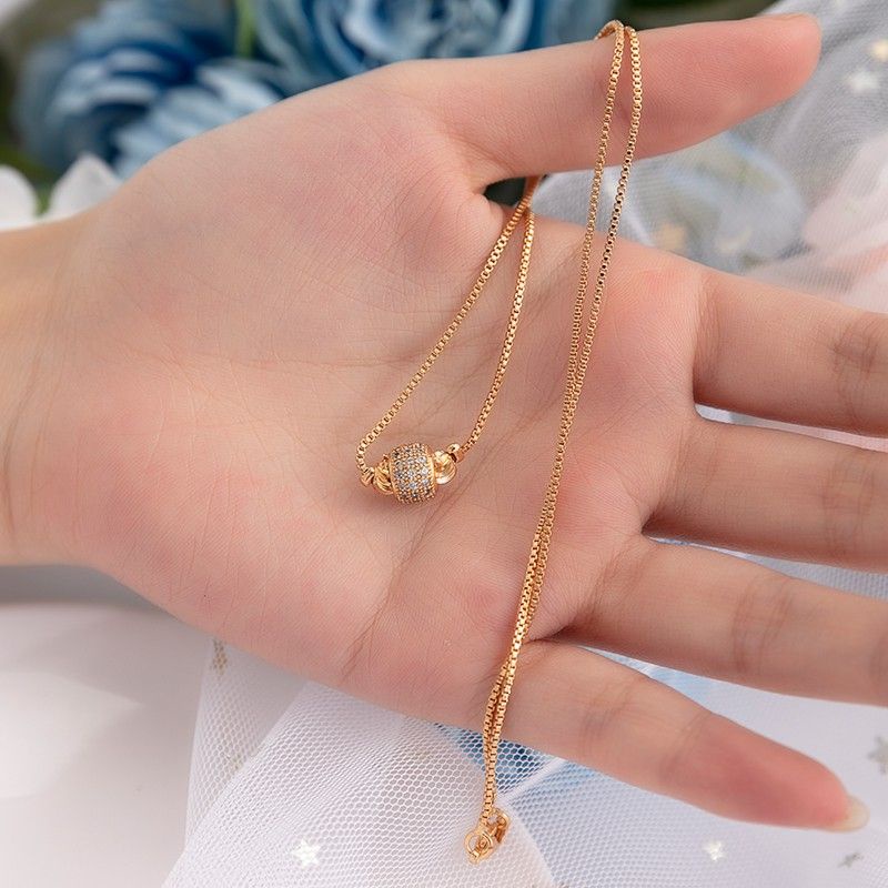 Kalung Wanita Koye Motif Permata Gold Xufing Anti Karat Berlapis Emas