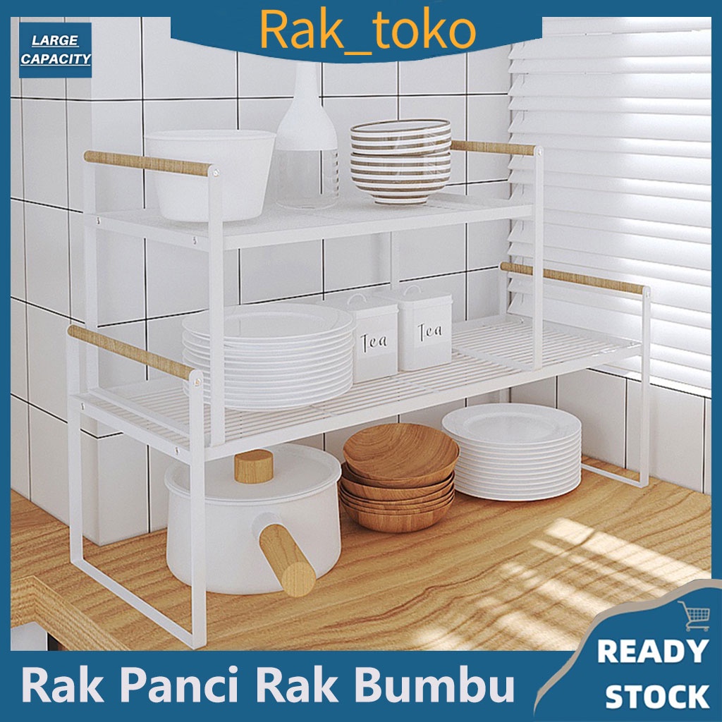 Rak Dapur Susun Rak Kabinet Dapur Rak Lemari Dapur Rak Bawah Wastafel Untuk Bumbu Panci