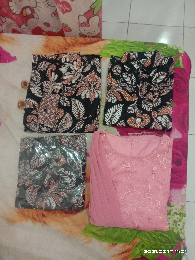 Couple Batik Modern 5 Warna Payet Cerutti Selendang Audi Marisa