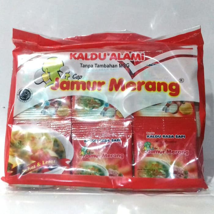 

Kaldu Cap Jamur Merang Rasa Sapi Penyedap Rasa Tanpe MSG 30 Sachet