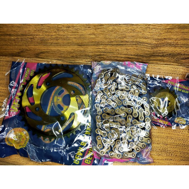 Gir paket gold / gir set & rantai H Jupiter mx, gir tarik yamaha jupiter mx 428H, gir rantai jupiter