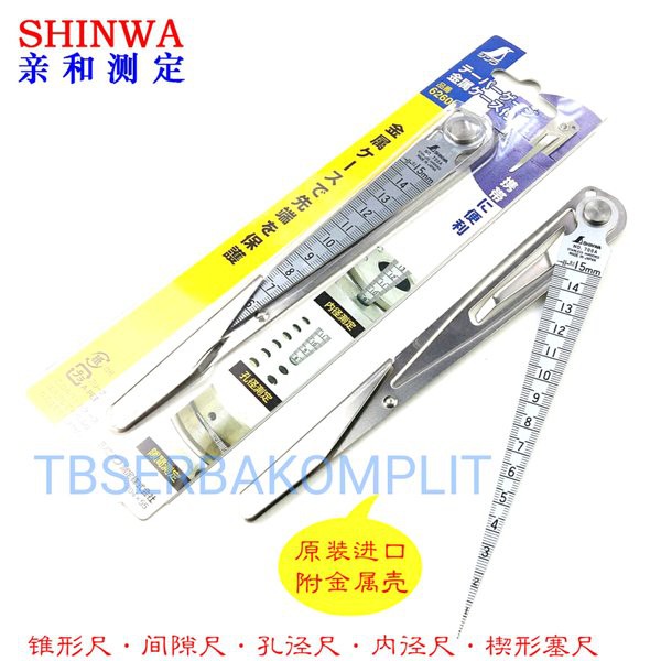 

Bore Taper Gauge With Metal Case and Clip on back Shinwa 62603 1 - 15mm Akurasi 0.05mm Japan Asli