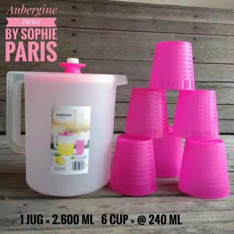 aubergine pitcher set sophie paris