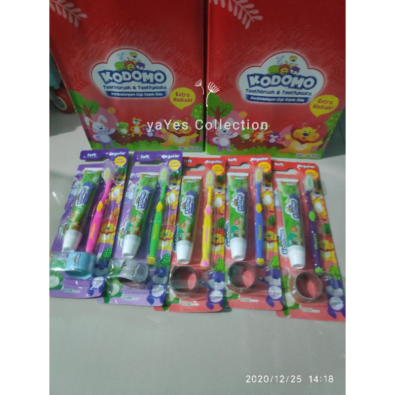 pasta sikat gigi anak 2 in 1 toothpaste tooth paste kodomo for kids kid rasa buah soft lembut hadiah