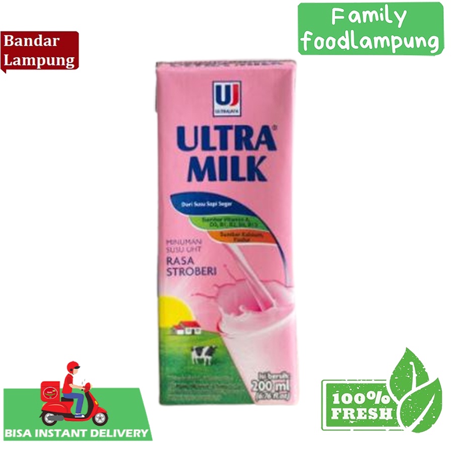 

Family Food Lampung Ultra Milk UHT Strawberry 200 ml