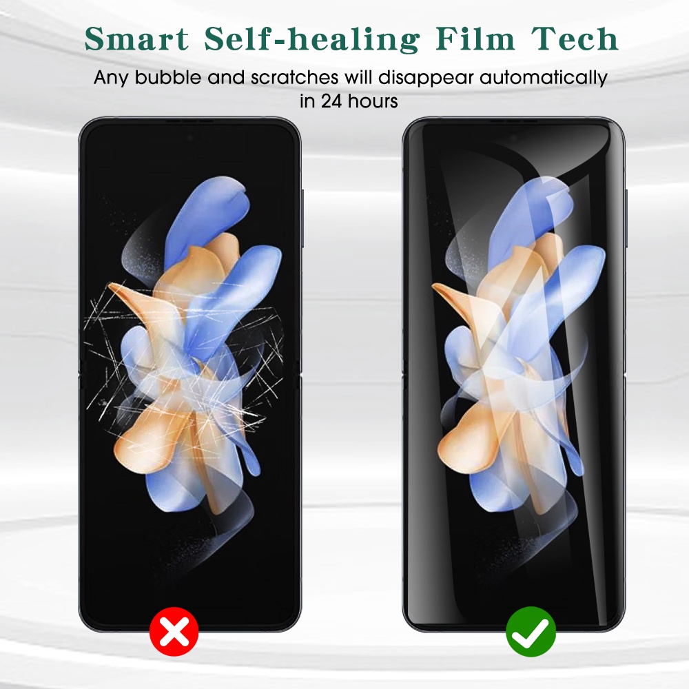 Film Hydrogel Pelindung Layar Depan Dan Belakang Untuk Samsung Z Flip 4