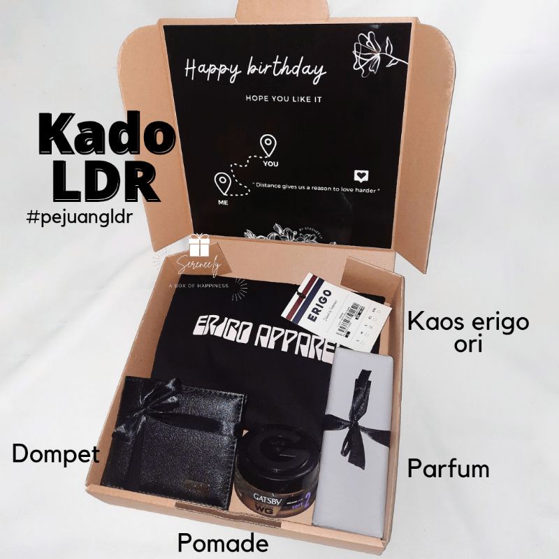 #ROOM 2 gift box full black/ kado LDR / hampers ultah/ kado wisuda cowok/ hadiah ulang tahun suami