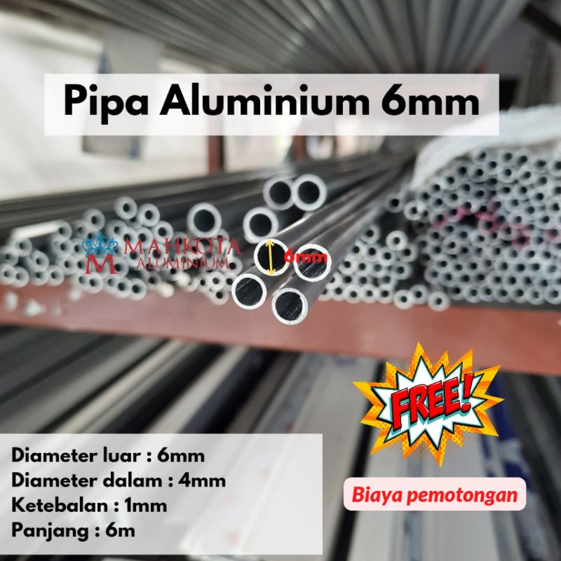 PIPA ALUMINIUM 6 MM