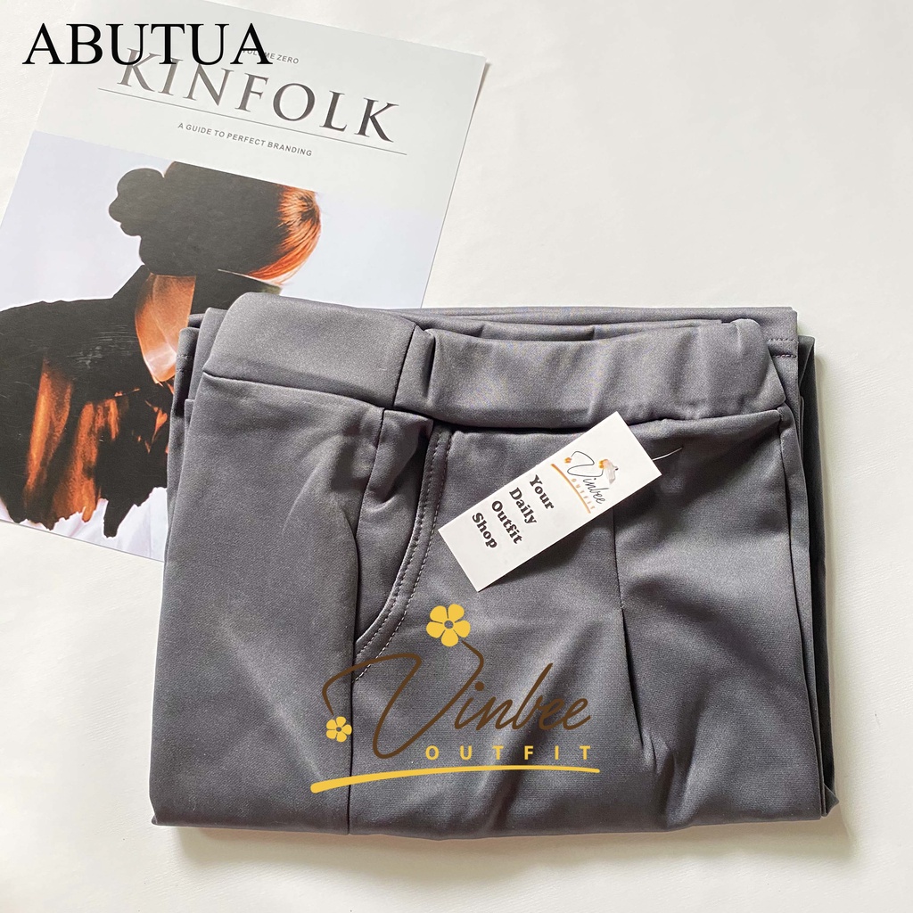 VIOLET HIGHWAIST LOOSE PANTS KULOT CRINCLE AIRFLOW-KULOT SCUBA - ABUTUA