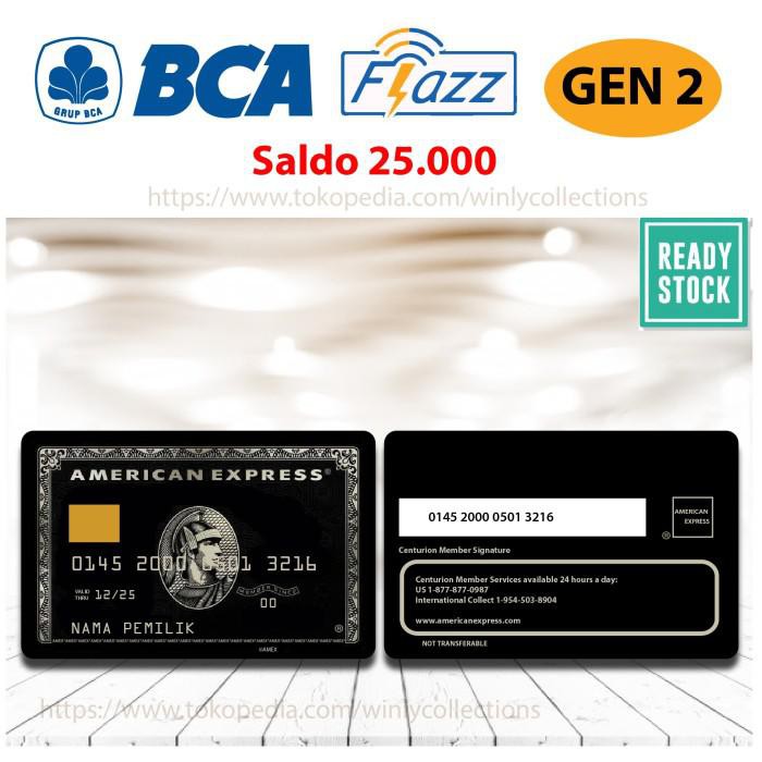 Kartu Emoney FLAZZ BCA gen 2 Design American Express AMEX - 2 SISI