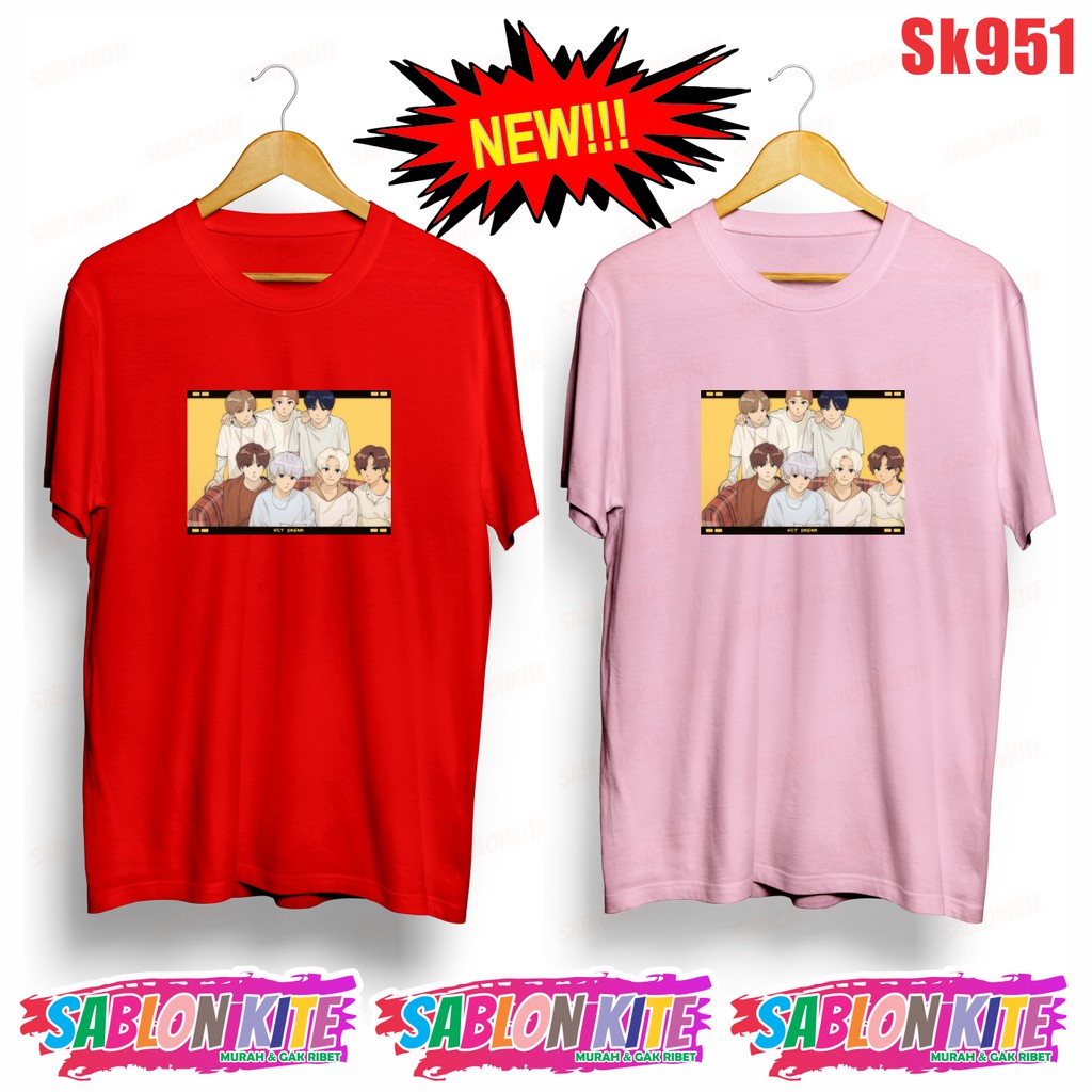 MURAH!!! KAOS NCT DREAM SK951 KARTUN CARTOON UNISEX COMBED 30S