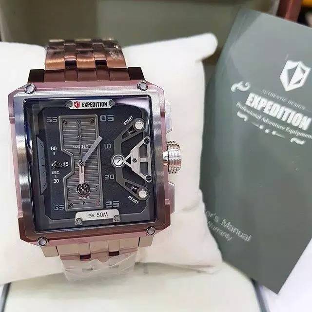 Jam Tangan Pria - Expedition E 6695 Brown Bronze - Garansi Resmi