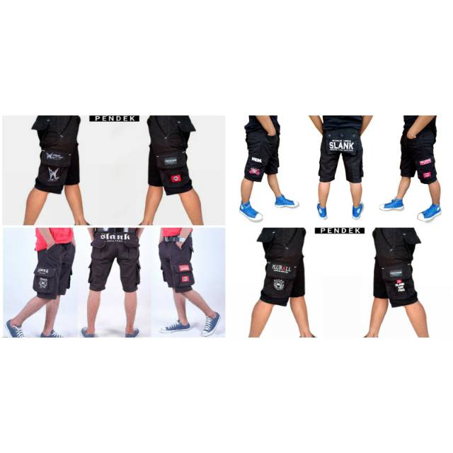 Celana cargo slank pendek