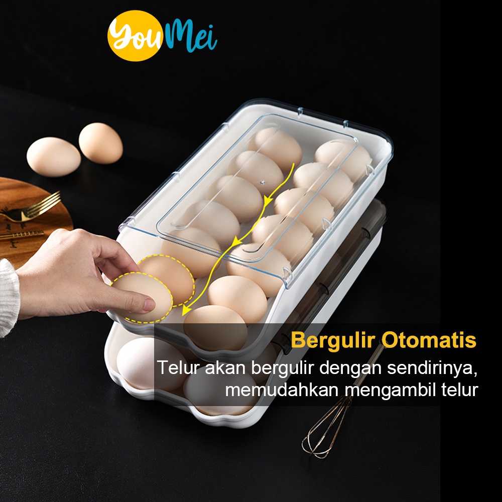 Tempat Telur Susun Kotak Penyimpanan Telur Rak Telur Egg Box 1 Susun - 1062