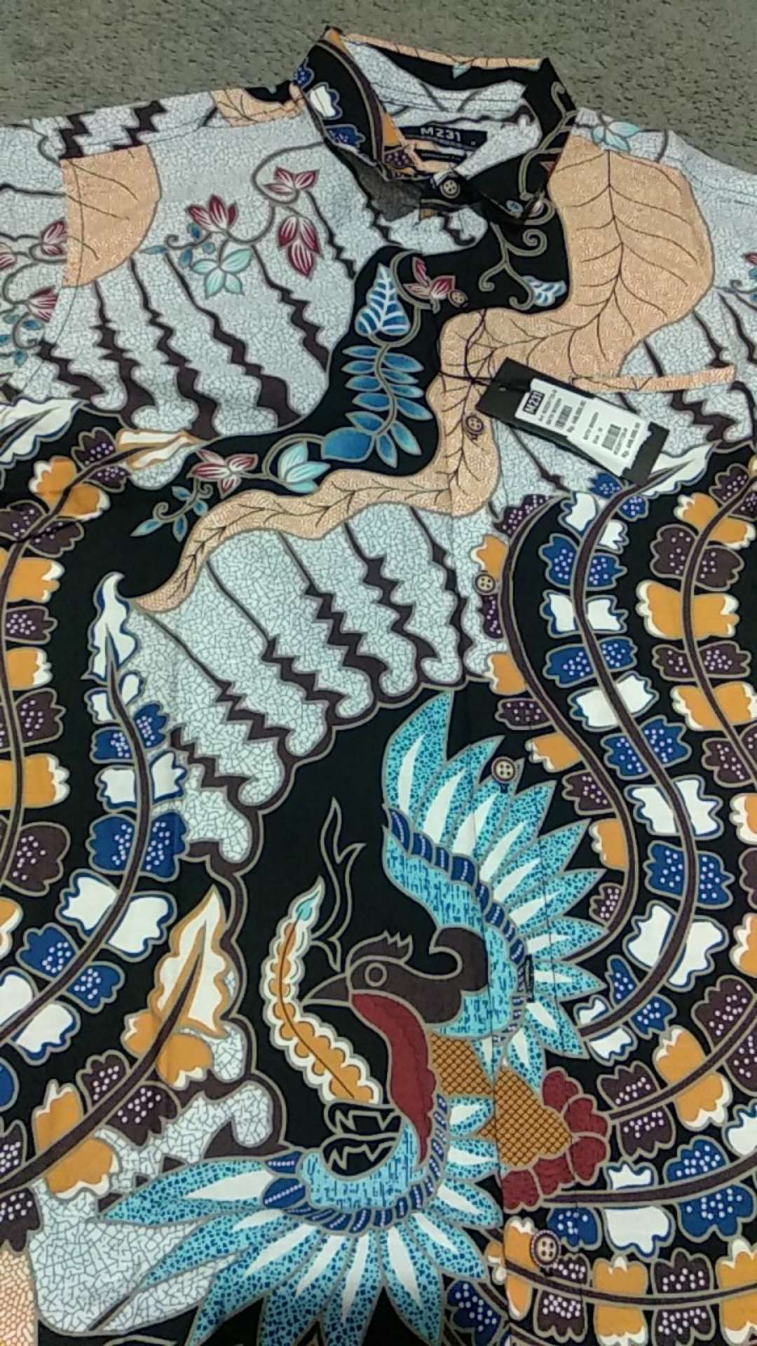 M231 Kemeja Pria Batik Panjang Orange 1725a