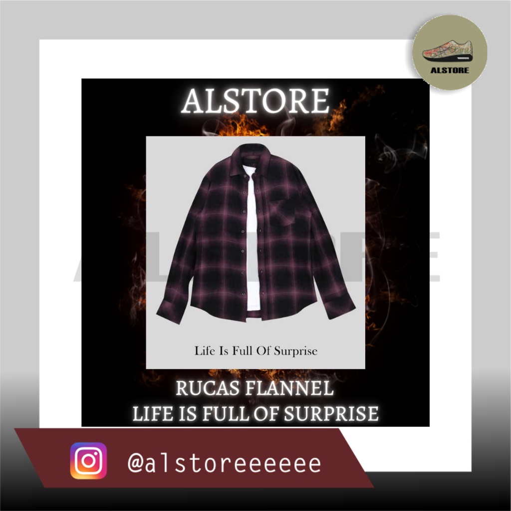 RUCAS  FLANNEL LIFE IS FULL OF SURPRISES Size S M L XL XXL