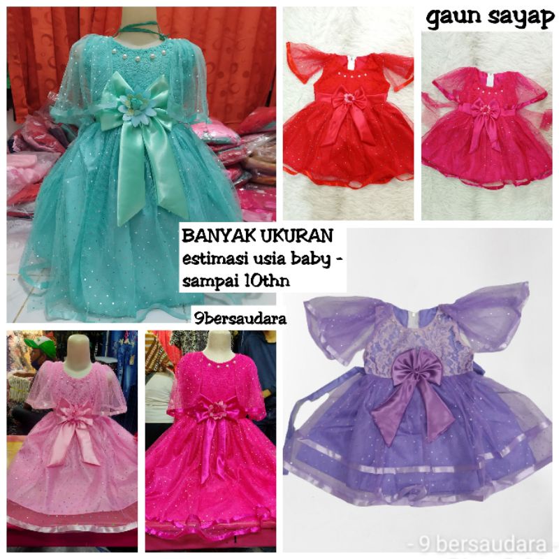 GAUN PRINCESS SAYAP RUMBAI