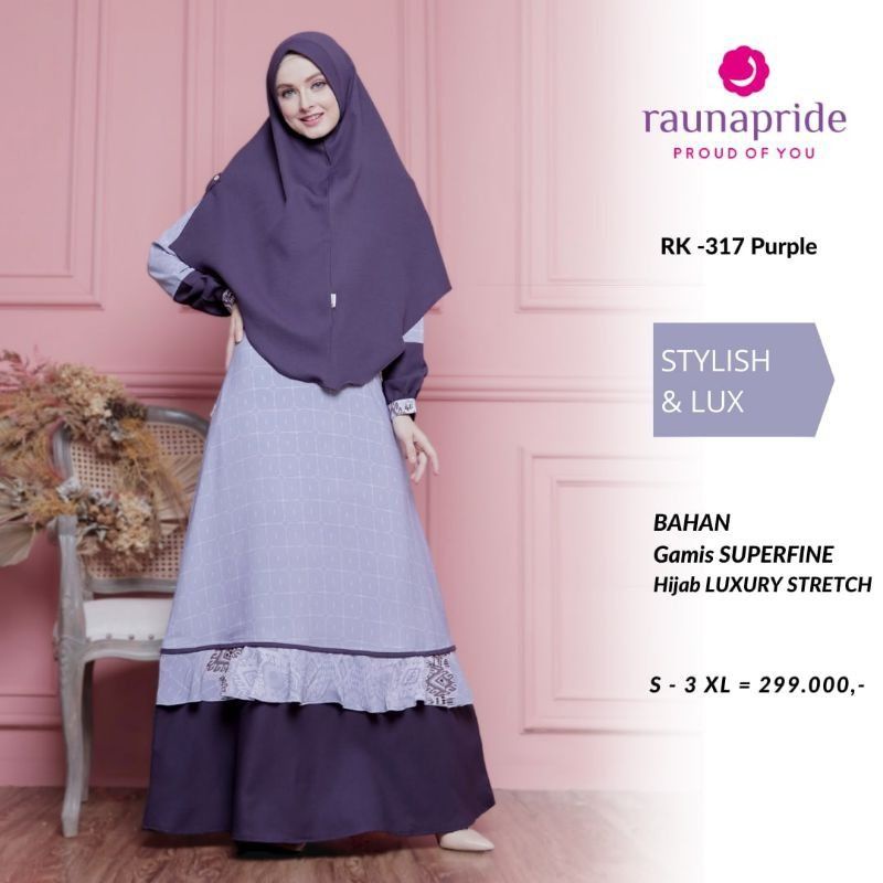 Gamis set Khimar  Rauna RK 316 317 318