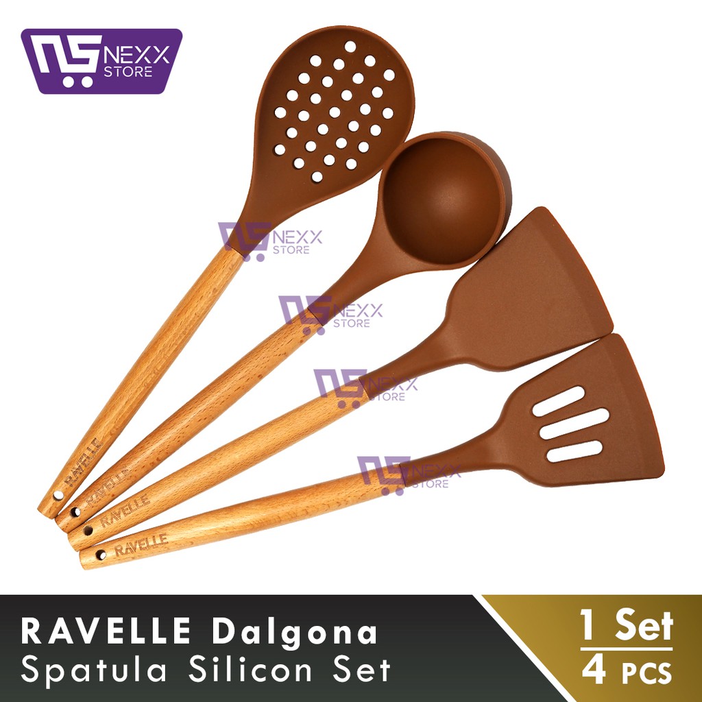 RAVELLE - Spatula Silicon Set - Dalgona ( 4 pcs )