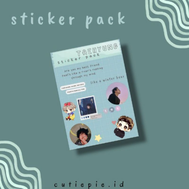 

[ready stock] DECO STICKER KIM TAEHYUNG CARTOON VER STIKER VINLY STICKER DEKORASI STUDY DAILY JOURNAL STIKER FANMADE