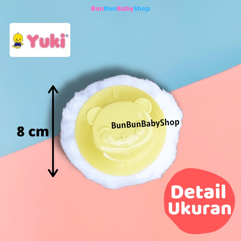 Yuki Tepukan Bedak Bayi Spon Cepuk Bedak Tabur Rembug Bedak Puff Perlengkapan Mandi Baby Anak