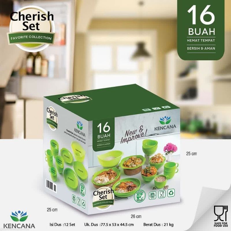Kencana cherish set 16 Pcs