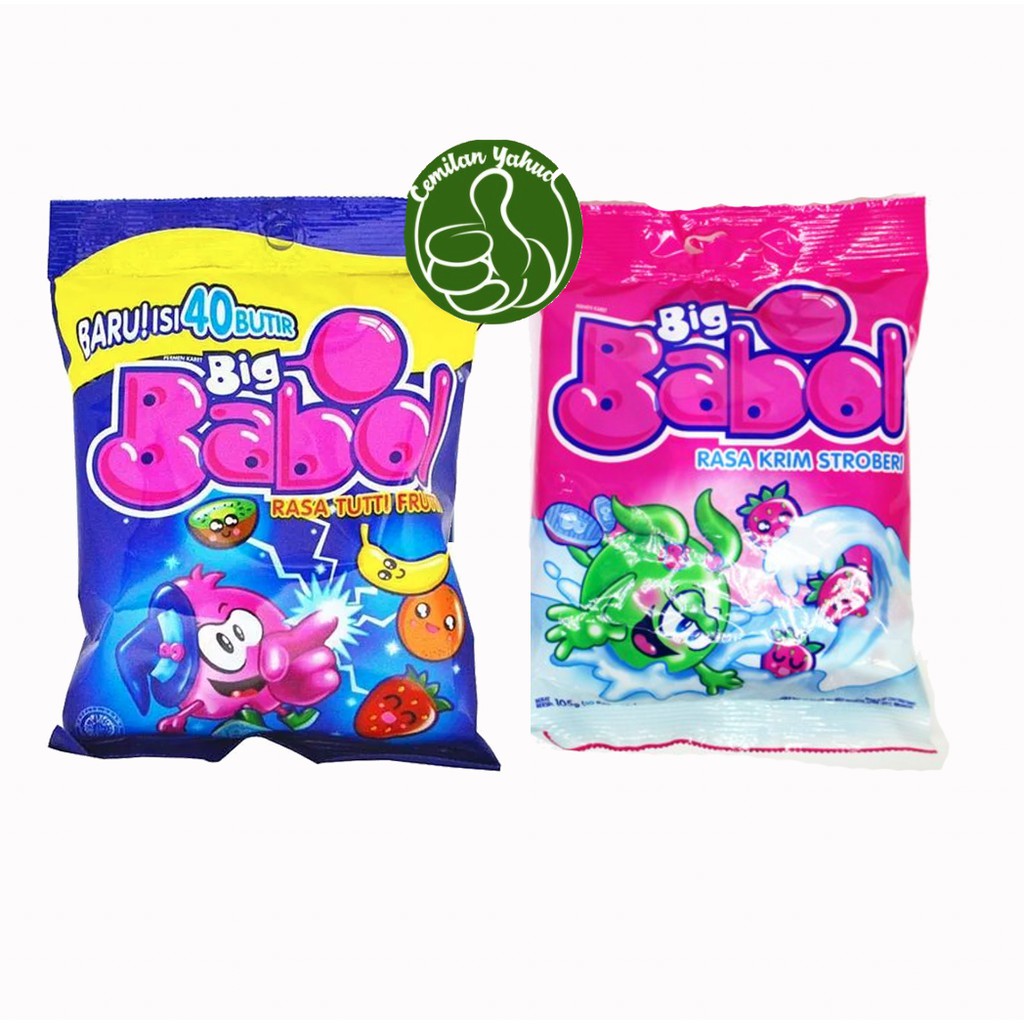 

Big Babol Permen Karet - [140 gr/Zak] - rasa Strawberry / Tutti Fruity