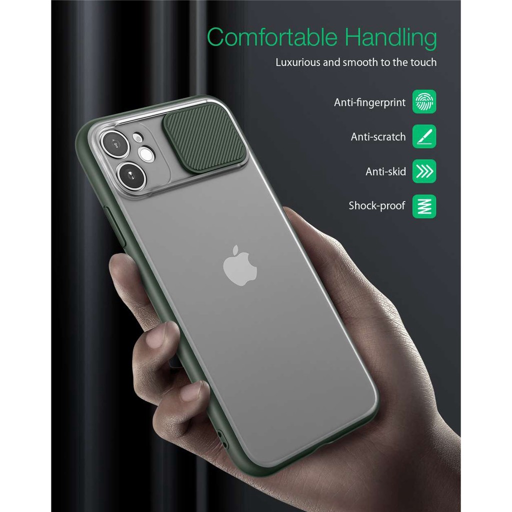 H8 Slide Case Clear Protaction Kamera Belakang iPhone X / Xs / 11 / 11 Pro / 11 Pro  Max / 12 Pro Ma