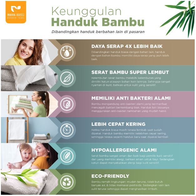 Handuk Mandi Dewasa Terry Palmer Morning Whistle Bamboo Hexa 70 x 135 cm