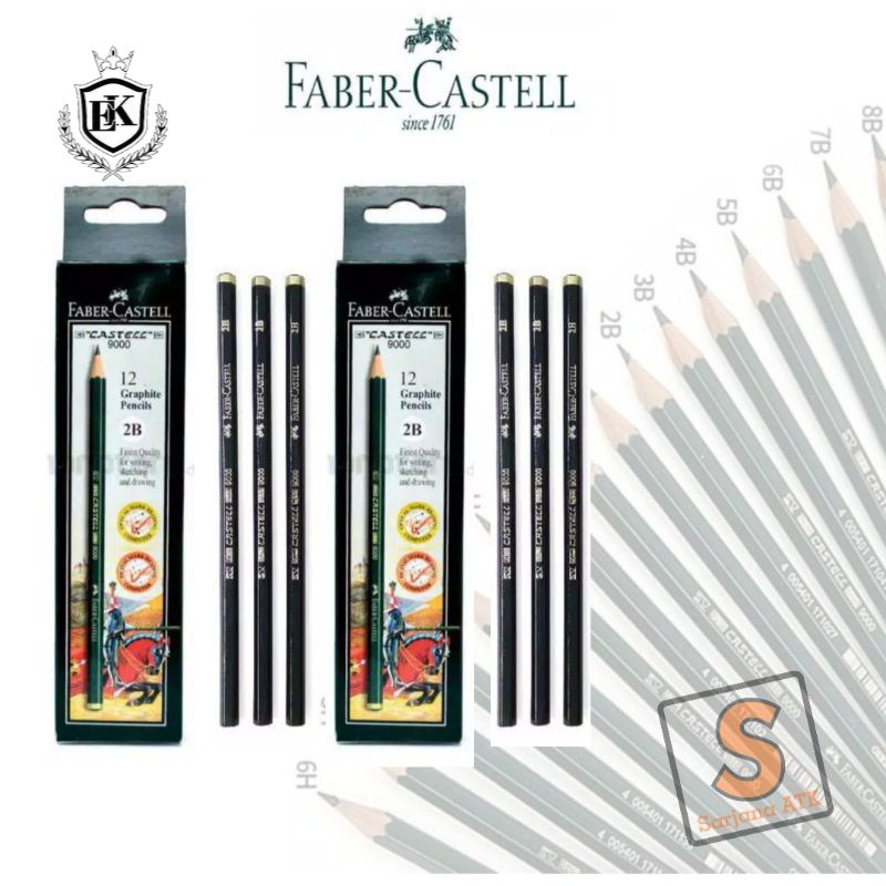 

Pensil Pencil 2B Faber castell / HB / 3B / H / 4B / 5B / 2H / 3H / 4H / 5H / 6H (1pcs)
