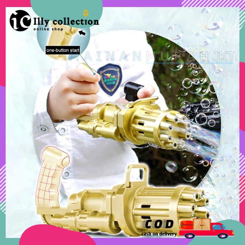 Pistol Gelembung Mainan Anak Tembak Electric Bubble Machine