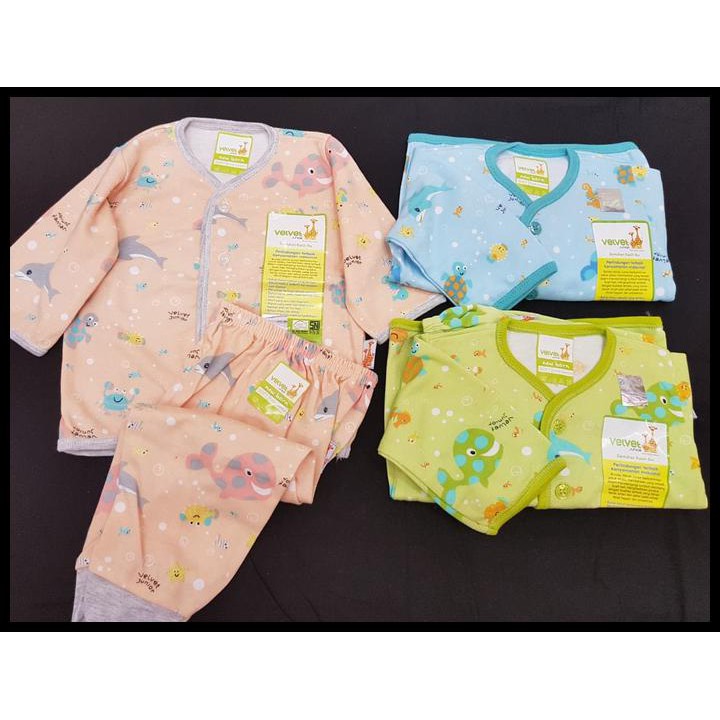 PAKET HEMAT SETELAN BAJU TIDUR/PIYAMA PANJANG VELVET JUNIOR NEWBORN