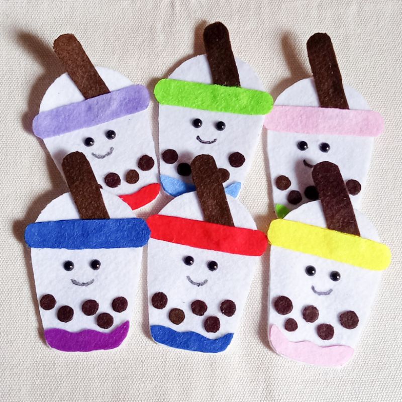 1 pcs amplop lebaran flanel boba kekinian | amplop angpao lebaran lucu unik