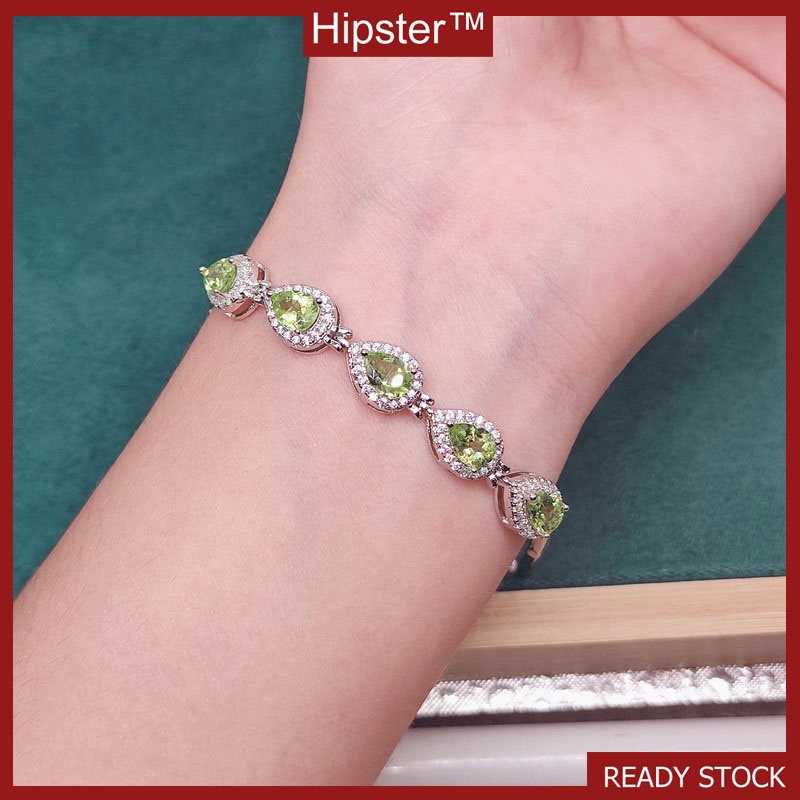 New Inlaid Natural Olivine Bracelet Ornament for Women