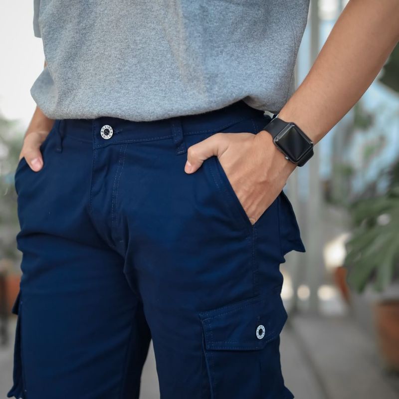 CELANA CARGO PRIA NAVY BLUE SLIMFIT / SIZE BIG LENGKAP/ CELANA GUNUNG / CELANA PDL PRIA / CELANA HYPE BEST MODERN / CELANA GUNUNG MODERN DAN TERBARU / BISA BAYAR DI TEMPAT / LEOPED.ID