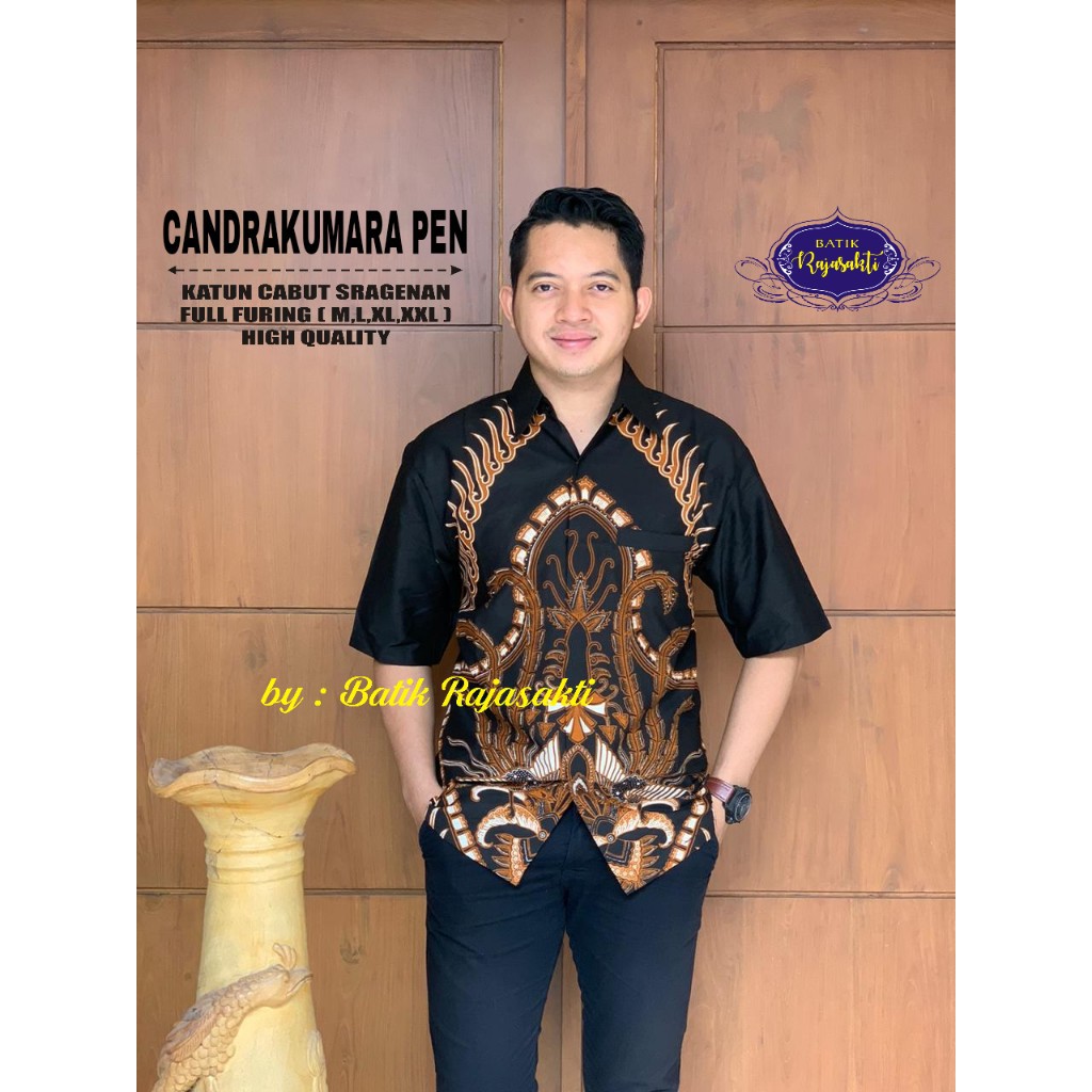 CANDRAKUMARA RAJASAKTI KEMEJA BATIK SOLO PRIA LENGAN PENDEK LAPIS FURING ATASAN BATIK PREMIUM MODERN KATUN HALUS BAHUWIRYA  BANAMITRA BANAMITRA PUTIH BANGSAWAN BAYU PUTRA BERLIAN BIRU BHARATAYUDA BIMASENA BIRENDRA BIRU INDAH BRAHMAKERTA BRAHMAKERTA MERAH