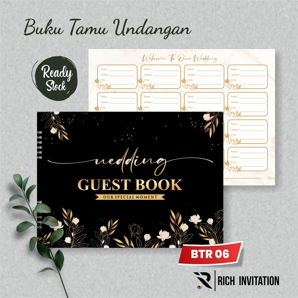 Jual Buku Tamu Undangan Pernikahan Guest Book Nikah Ready Btr Shopee Indonesia