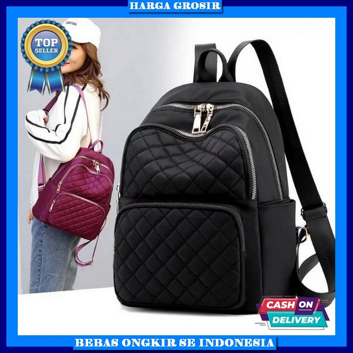 Tas Ransel Backpack Wanita Fashion Korea Import 3128 Anti Air Sekolah Kuliah Kerja Terbaru Citayam W
