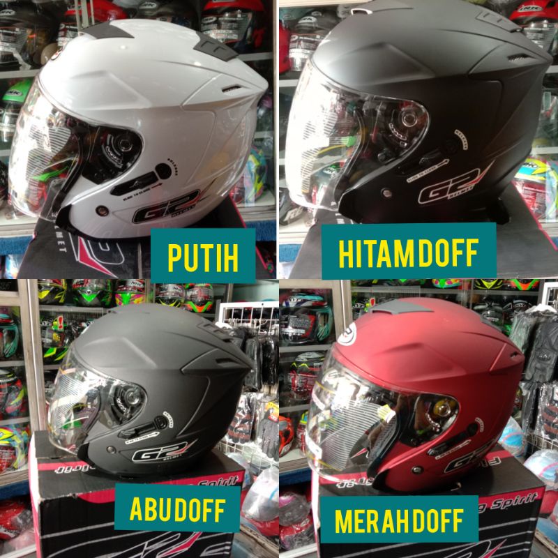 helm KYOTO G2 OPTIMAX POLOS/ RED DOFF,ABU DOFF, WHITE,HITAM DOFF