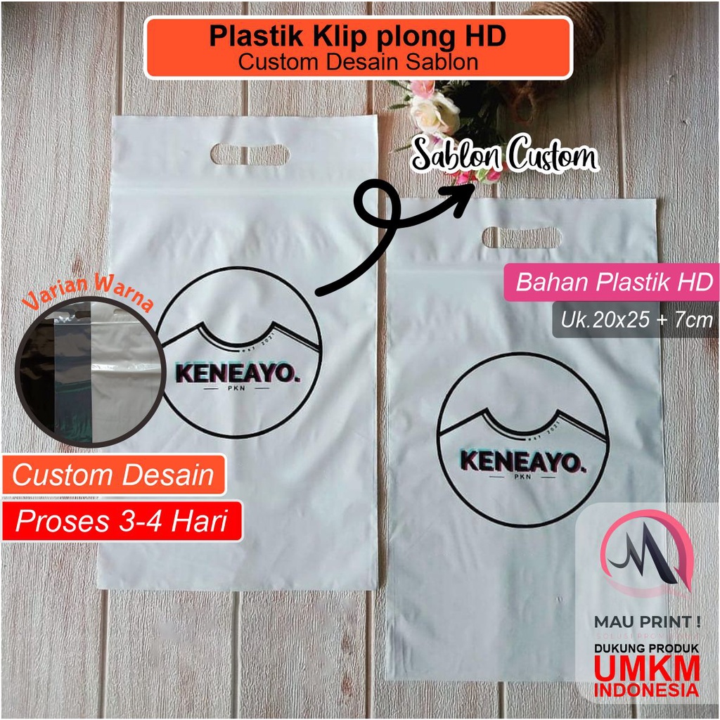 Jual Cetak Print Plastik Pe Klip Plong Pond Ziplock Zip Lock Uk 20x25 7cm Tebal Custom Desain 1773