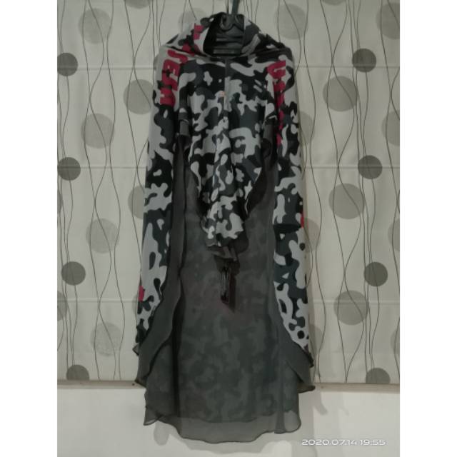 Sisesa Khimar camouflage dark grey army nwt