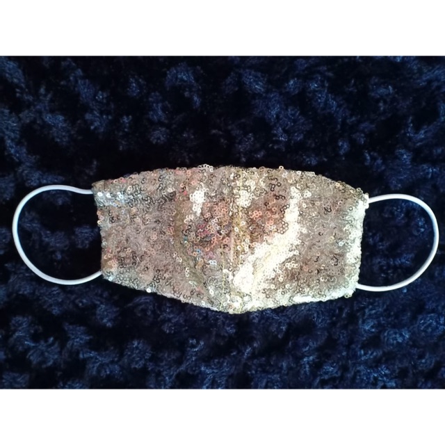 Gold Sequin Masker
