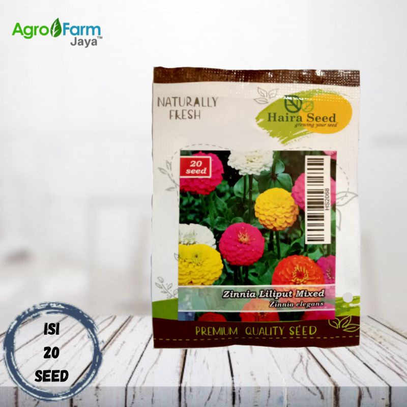 Benih Bunga Zinnia Liliput Mixed (Haira Seed)