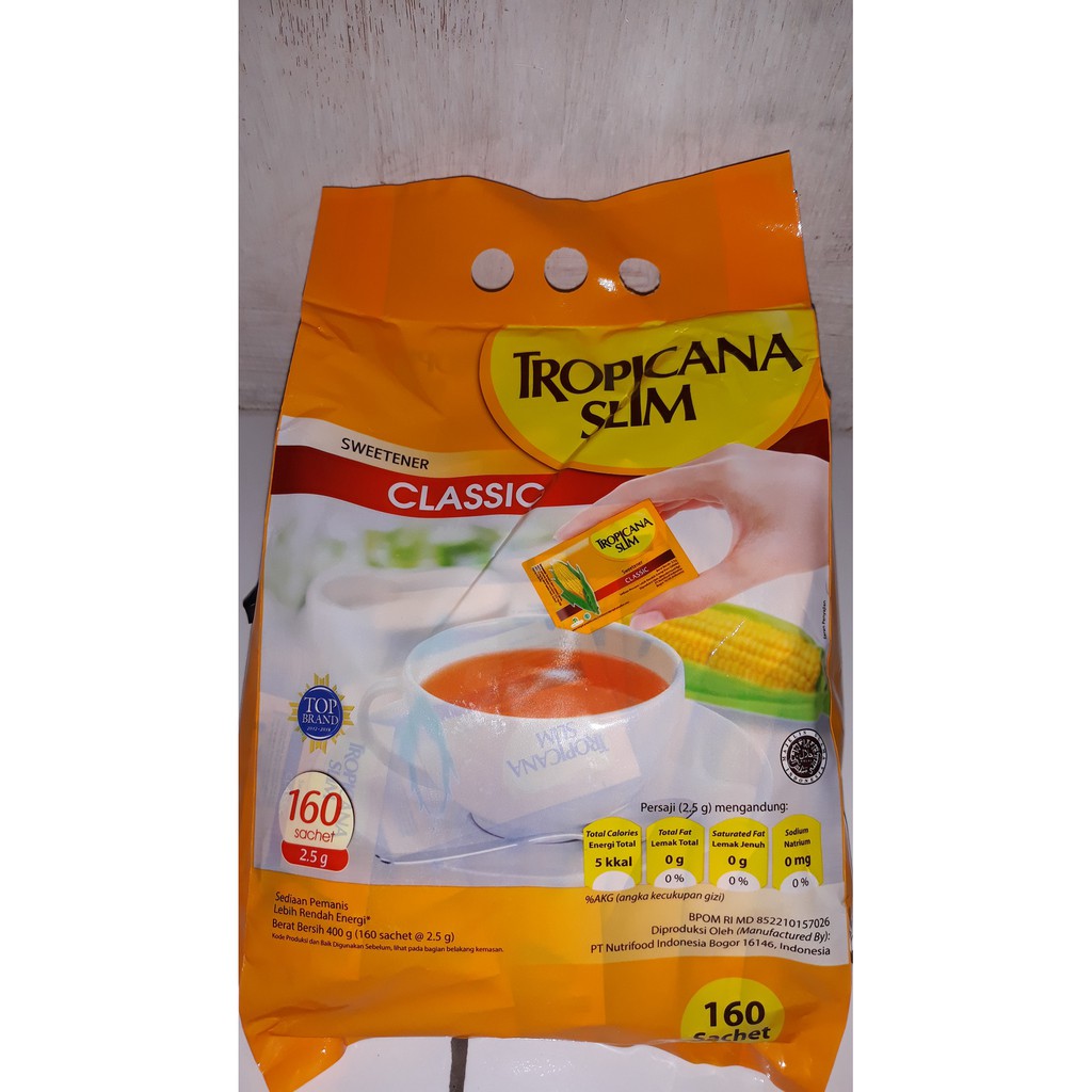 

Tropicana Slim Sweetener Classic isi 160 Sachet