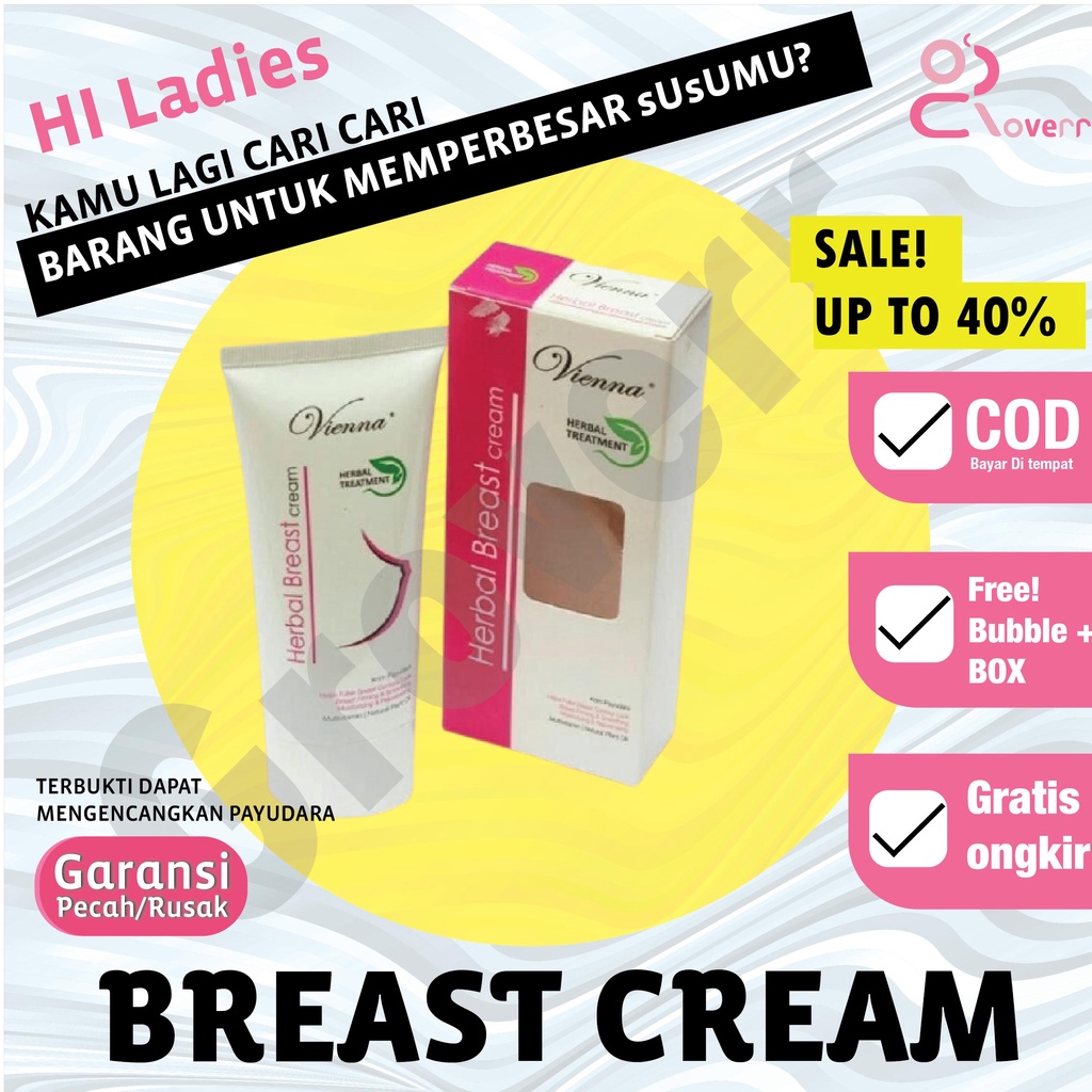 Vienna Breast Cream Krim Alat Pembesar Pengencang Payudara Dijamin Ampuh Permanen Cepat Bpom Halal VBC2