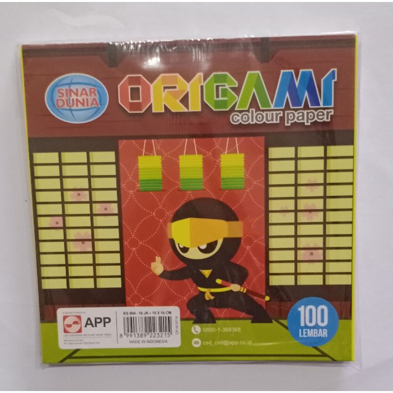 

Origami 16x16cm 100 Lembar Sidu